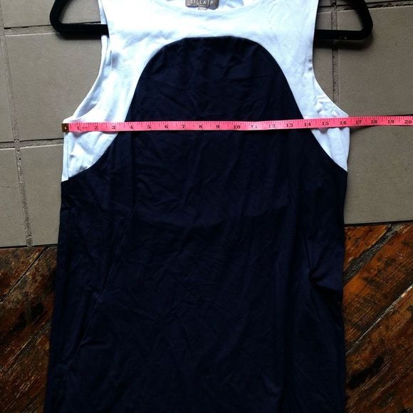 Lilla P Baby Blue and Navy Colorblock Dress Size Small - Picture 6 of 7